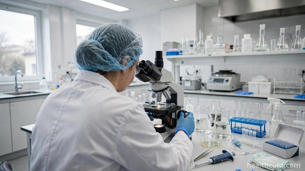 Hætteglas med vaccine på et laboratorium, et symbol på det globale pandemiberedskab.